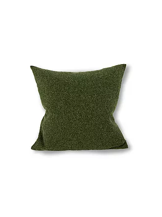STEINER 1888 | Coussin en laine ALINA 40x40cm Narcisse (garnissage inclus) | dunkelgrün